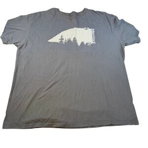 Marmot Mens gray graphic T shirt. Size XXL. outdoors, weekend, hiking
